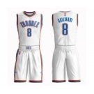 Men's Oklahoma City Thunder #8 Danilo Gallinari Authentic White Basketball Suit Jersey - Association Edition