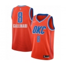 Men's Oklahoma City Thunder #8 Danilo Gallinari Swingman Orange Finished Basketball Jersey - Statement Edition