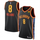 Men's Oklahoma City Thunder #8 Jalen Williams Black 2024-25 City Edition Stitched Basketball Jersey