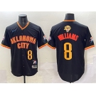 Men's Oklahoma City Thunder #8 Jalen Williams Black 2025 Finals Vapor Stitched Baseball Jersey