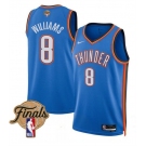 Men's Oklahoma City Thunder #8 Jalen Williams Blue 2025 Finals Icon Edition Stitched Basketball Jersey