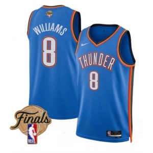Men's Oklahoma City Thunder #8 Jalen Williams Blue 2025 Finals Icon Edition Stitched Basketball Jersey