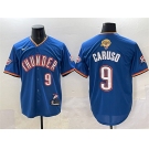 Men's Oklahoma City Thunder #9 Alex Caruso Blue 2025 Finals Vapor Stitched Baseball Jersey