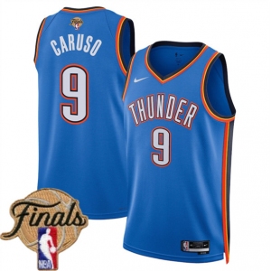 Men's Oklahoma City Thunder #9 Alex Caruso Blue 2025 Icon Edition Stitched Basketball Jersey