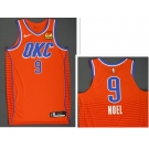 Men's Oklahoma City Thunder #9 Nerlens Noel Orange Statement Edition Stitched Basketball Jersey
