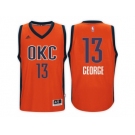 Men's Paul George Oklahoma City Thunder #13 Alternate Orange New Swingman Jersey