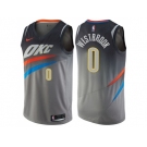 Nike Oklahoma City Thunder #0 Russell Westbrook Gray NBA Swingman City Edition Jersey