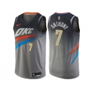 Nike Oklahoma City Thunder #7 Carmelo Anthony Gray NBA Swingman City Edition Jersey