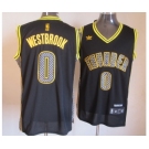 nba oklahoma city thunder #0 westbrook black[2013 new number lightning]