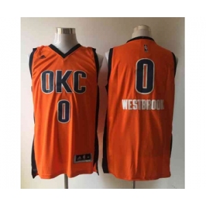 nba oklahoma city thunder #0 westbrook orange