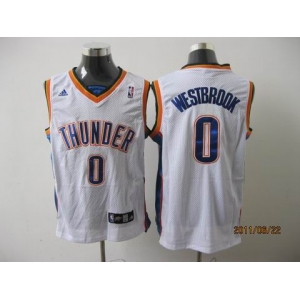 nba oklahoma city thunder #0 westbrook white(fans edition)