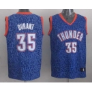 nba oklahoma city thunder #35 durant blue leopard print[2014 new]