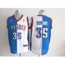 nba oklahoma city thunder #35 durant white-blue[strip][revolution 30 swingman]