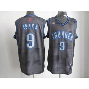 nba oklahoma city thunder #9 ibaka black-grey[2012]