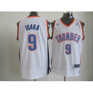 nba oklahoma city thunder #9 ibaka white[revolution 30 swingman]