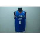 nba thunder #0 westbrook blue(fans edition)