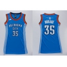 NBA Women Thunder #35 Kevin Durant Blue Dress Stitched Jerseys