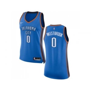 Women Nike Oklahoma City Thunder #0 Russell Westbrook Blue NBA Swingman Icon Edition Jersey
