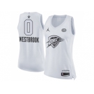 Women Nike Oklahoma City Thunder #0 Russell Westbrook White NBA Jordan Swingman 2018 All-Star Game Jersey