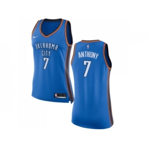 Women Nike Oklahoma City Thunder #7 Carmelo Anthony Blue NBA Swingman Icon Edition Jersey