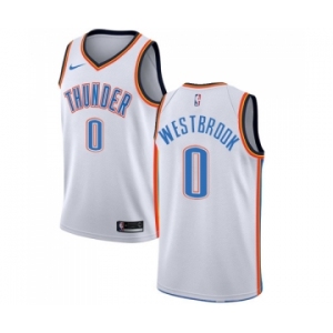 Women's Nike Oklahoma City Thunder #0 Russell Westbrook Swingman White Home NBA Jersey - Association Edition