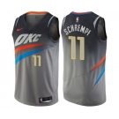 Women's Nike Oklahoma City Thunder #11 Detlef Schrempf Swingman Gray NBA Jersey - City Edition