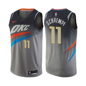 Women's Nike Oklahoma City Thunder #11 Detlef Schrempf Swingman Gray NBA Jersey - City Edition