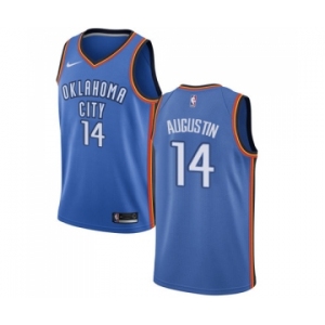 Women's Nike Oklahoma City Thunder #14 D.J. Augustin Swingman Royal Blue Road NBA Jersey - Icon Edition