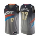 Women's Nike Oklahoma City Thunder #17 Dennis Schroder Swingman Gray NBA Jersey - City Edition