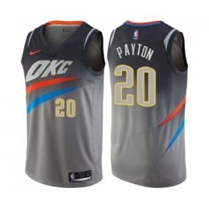 Women's Nike Oklahoma City Thunder #20 Gary Payton Swingman Gray NBA Jersey - City Edition