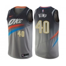 Women's Nike Oklahoma City Thunder #40 Shawn Kemp Swingman Gray NBA Jersey - City Edition