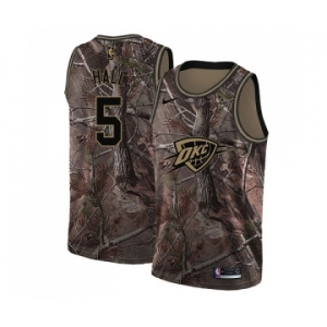 Women's Nike Oklahoma City Thunder #5 Devon Hall Swingman Camo Realtree Collection NBA Jersey