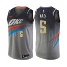 Women's Nike Oklahoma City Thunder #5 Devon Hall Swingman Gray NBA Jersey - City Edition