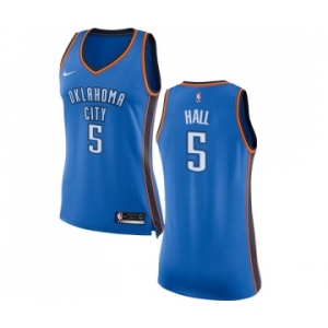 Women's Nike Oklahoma City Thunder #5 Devon Hall Swingman Royal Blue NBA Jersey - Icon Edition