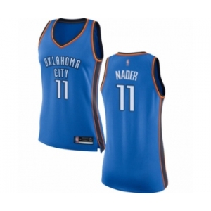 Women's Oklahoma City Thunder #11 Abdel Nader Swingman Royal Blue Basketball Jersey - Icon Edition