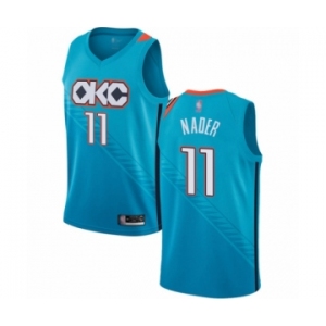 Women's Oklahoma City Thunder #11 Abdel Nader Swingman Turquoise Basketball Jersey - City Edition