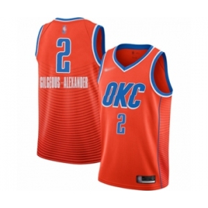 Women's Oklahoma City Thunder #2 Shai Gilgeous-Alexander Swingman Orange Finished Basketball Jersey - Statement Edition
