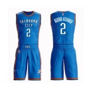 Women's Oklahoma City Thunder #2 Shai Gilgeous-Alexander Swingman Royal Blue Basketball Suit Jersey - Icon Edition