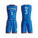 Women's Oklahoma City Thunder #3 Chris Paul Swingman Royal Blue Basketball Suit Jersey - Icon Edition