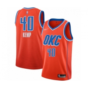 Women's Oklahoma City Thunder #40 Shawn Kemp Swingman Orange Finished Basketball Jersey - Statement Edition