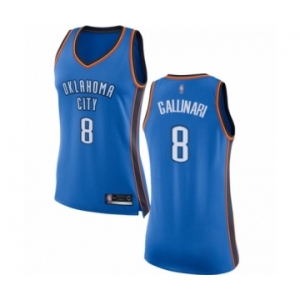 Women's Oklahoma City Thunder #8 Danilo Gallinari Swingman Royal Blue Basketball Jersey - Icon Edition