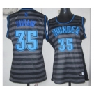 women nba oklahoma city thunder #35 durant grey[black strip]