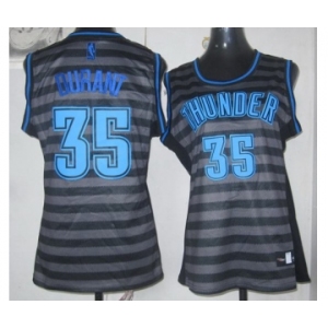 women nba oklahoma city thunder #35 durant grey[black strip]