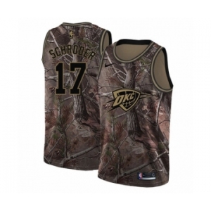 Youth Nike Oklahoma City Thunder #17 Dennis Schroder Swingman Camo Realtree Collection NBA Jersey