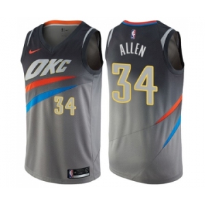 Youth Nike Oklahoma City Thunder #34 Ray Allen Swingman Gray NBA Jersey - City Edition