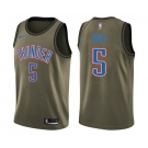 Youth Nike Oklahoma City Thunder #5 Devon Hall Swingman Green Salute to Service NBA Jersey