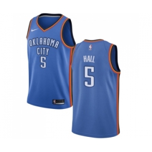 Youth Nike Oklahoma City Thunder #5 Devon Hall Swingman Royal Blue NBA Jersey - Icon Edition