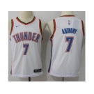 Youth Nike Oklahoma City Thunder #7 Carmelo Anthony White NBA Swingman Jersey