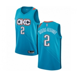 Youth Oklahoma City Thunder #2 Shai Gilgeous-Alexander Swingman Turquoise Basketball Jersey - City Edition