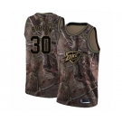 Youth Oklahoma City Thunder #30 Deonte Burton Swingman Camo Realtree Collection Basketball Jersey